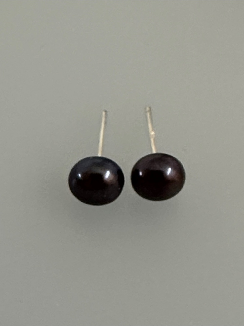 Classic 925 Black Pearl Stud Earrings - Women Jewelry